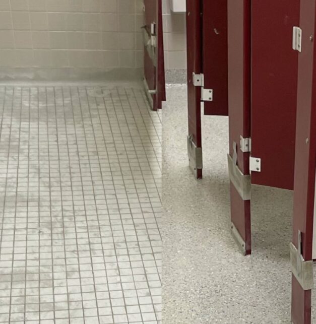 epoxy over tile floor