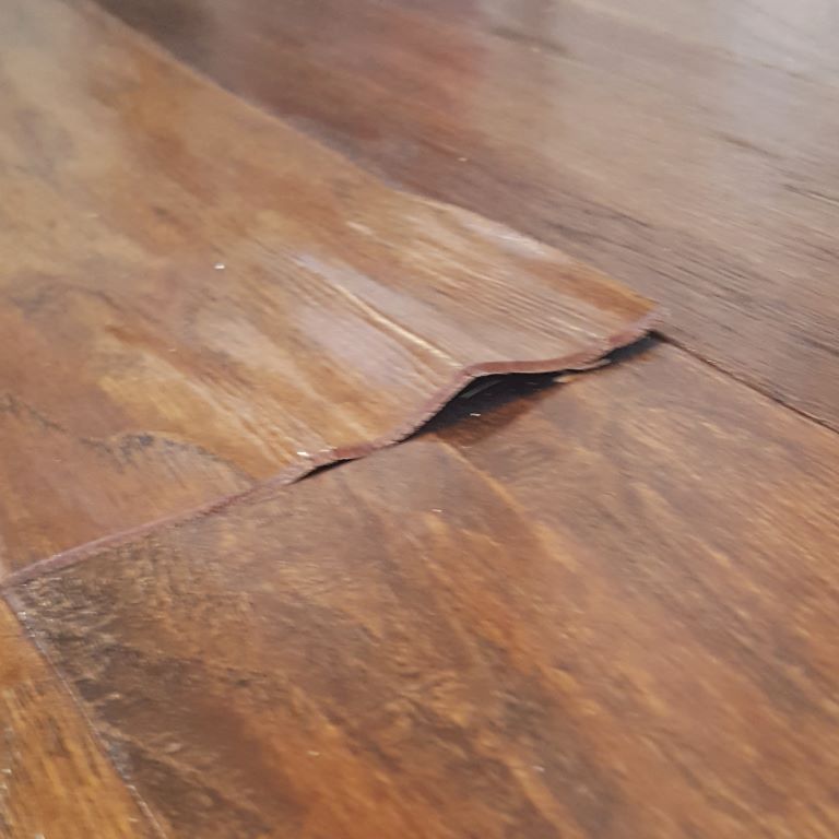 damaged vinyl flooring