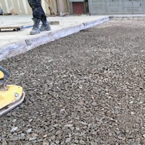 set stone bed for concrete