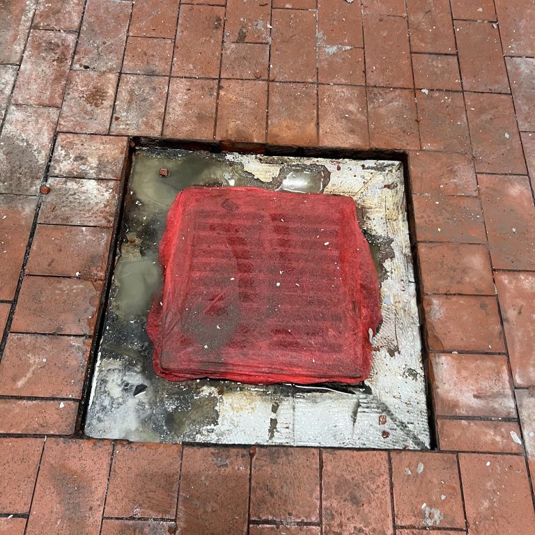 industrial kitchen flooring drain after