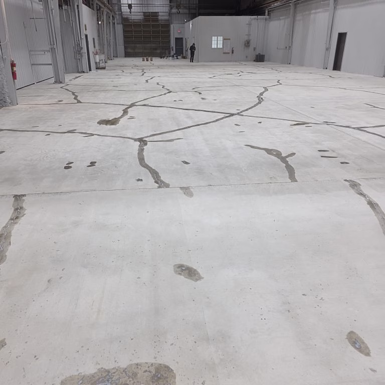 crack filling during installation of epoxy flooring